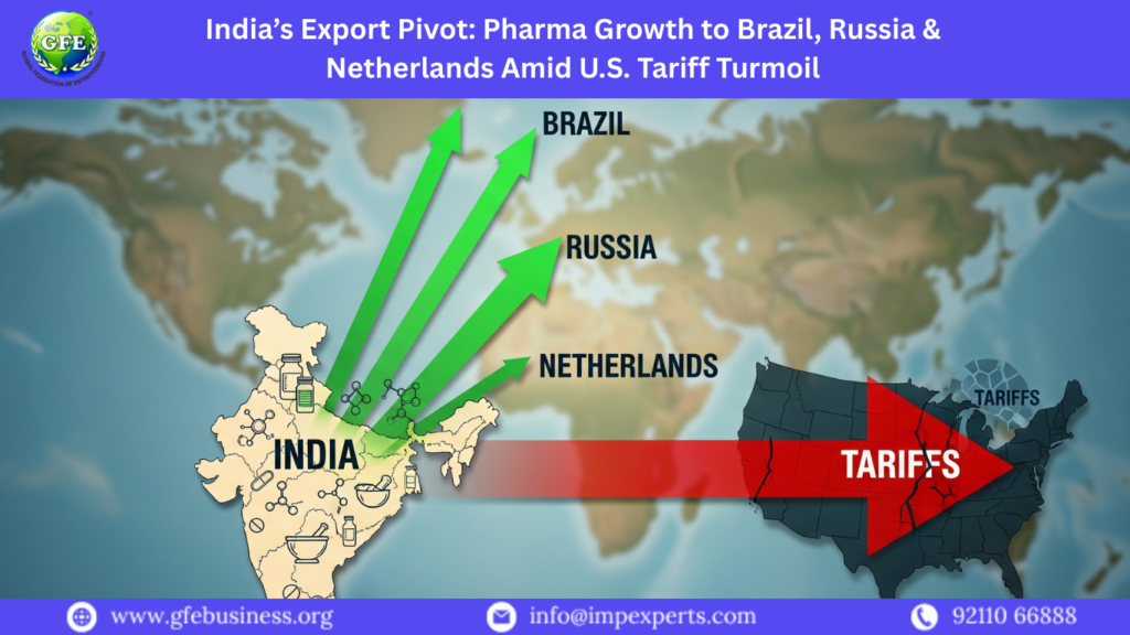 India’s Export Pivot: Pharma Growth to Brazil, Russia & Netherlands Amid U.S. Tariff Turmoil